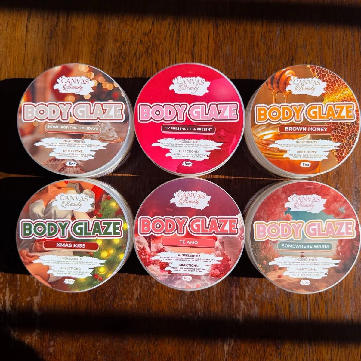 BODY GLAZE 6 PACK 8oz