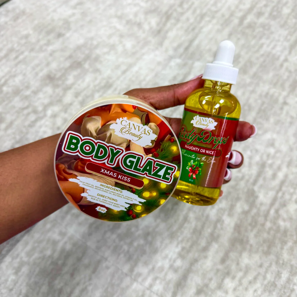 BODY GLAZE & BODY DROPS DUO: CHRISTMAS KISS