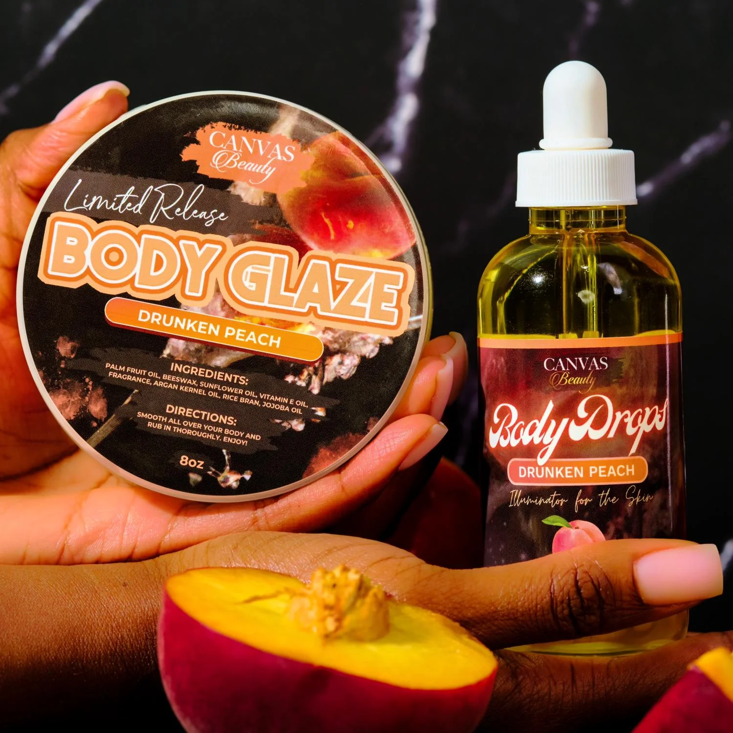 BODY GLAZE & BODY DROPS DUO: DRUNKEN PEACH