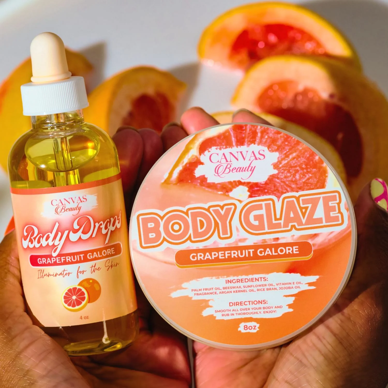 BODY GLAZE & BODY DROPS DUO: GRAPEFRUIT GALORE