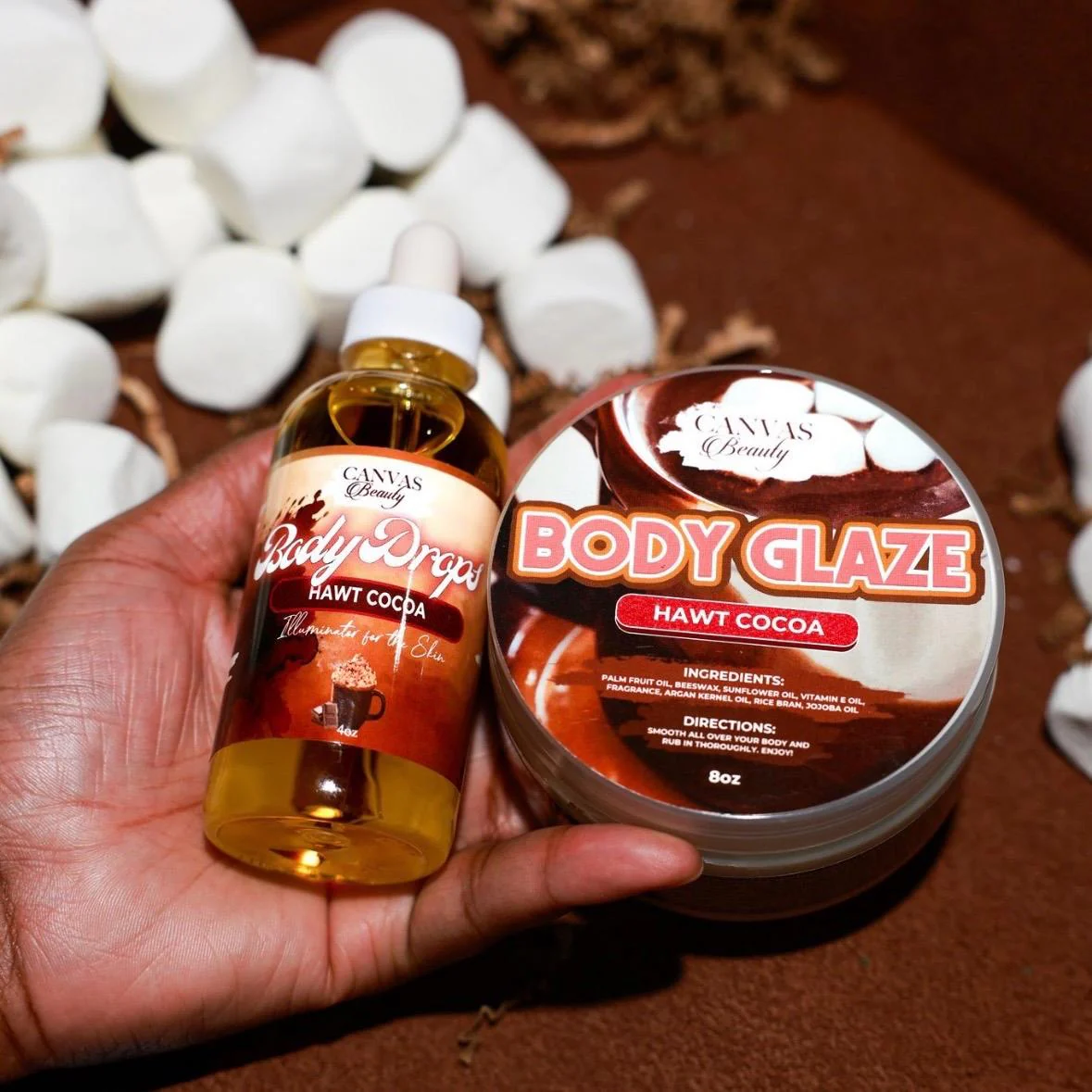 BODY GLAZE & BODY DROPS DUO: HAWT COCOA