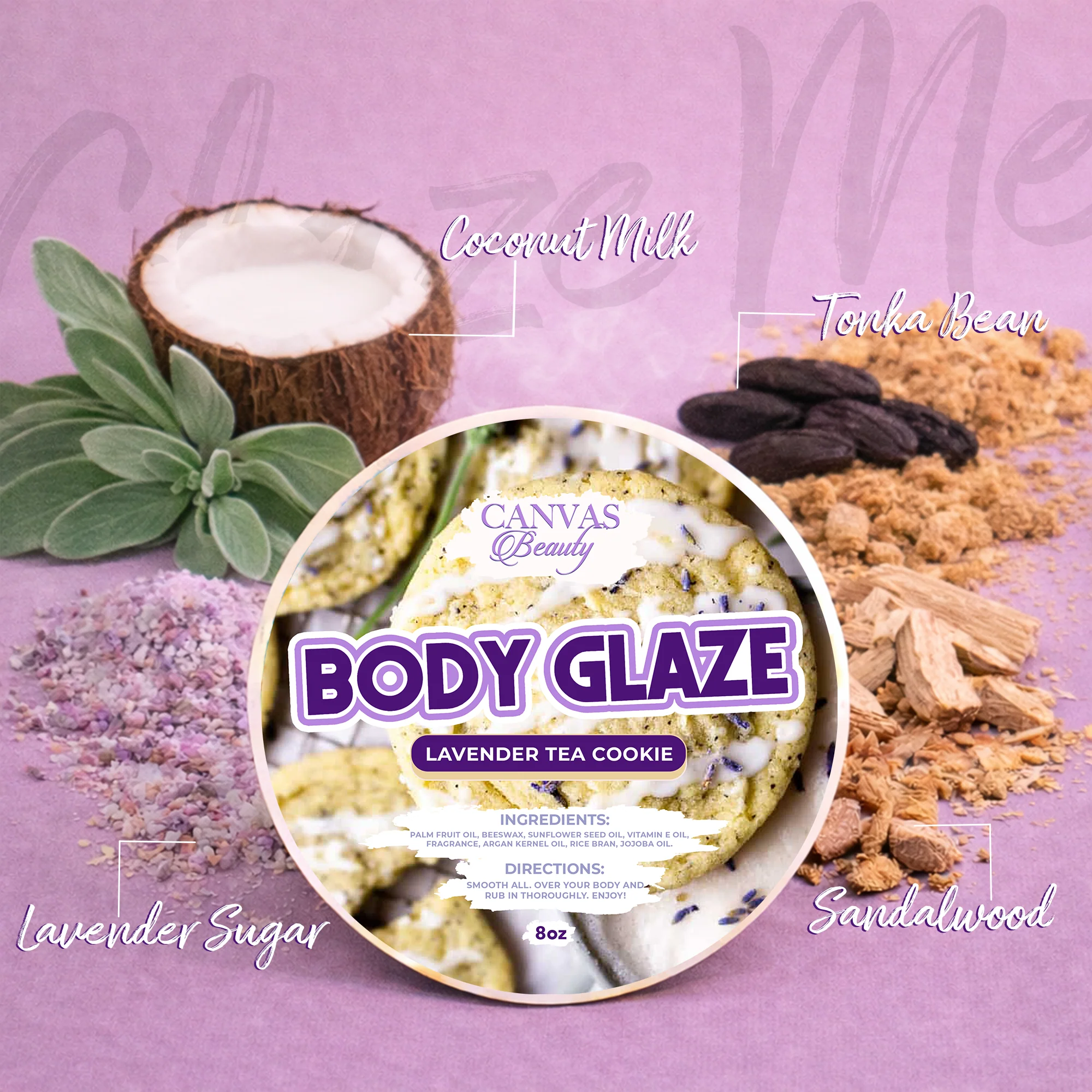 (NEW) BODY GLAZE: LAVENDER TEA COOKIE - Image 3