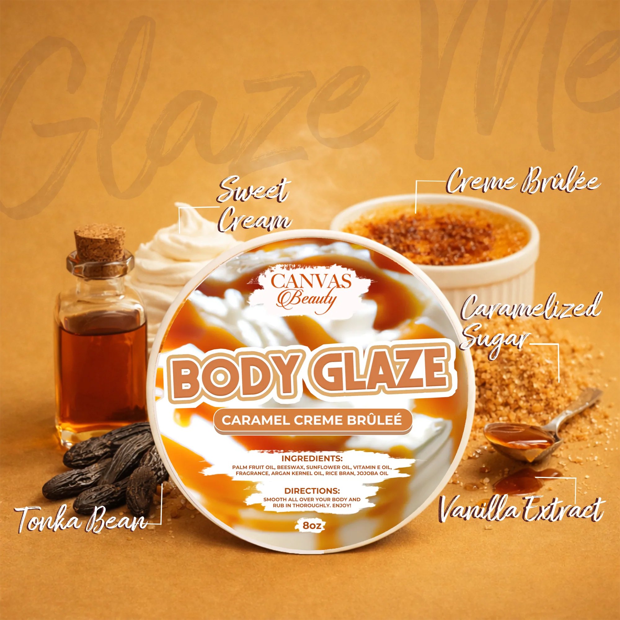 (NEW) BODY GLAZE: CARAMEL CREME BRULEE - Image 3