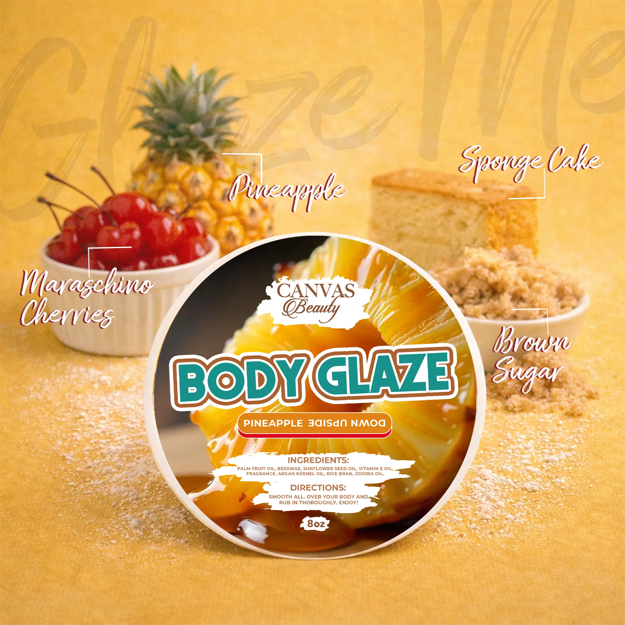(NEW) BODY GLAZE: PINEAPPLE UPSIDE DOWN - Image 3